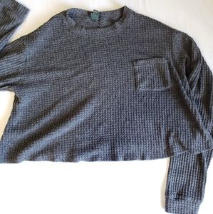 NWOT Grey Cropped Sweater